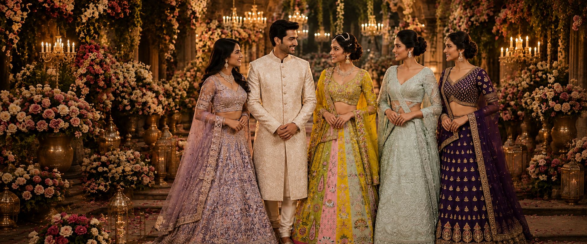 Family wedding and occasion wear rental at Jain Collections Borivali, Mumbai