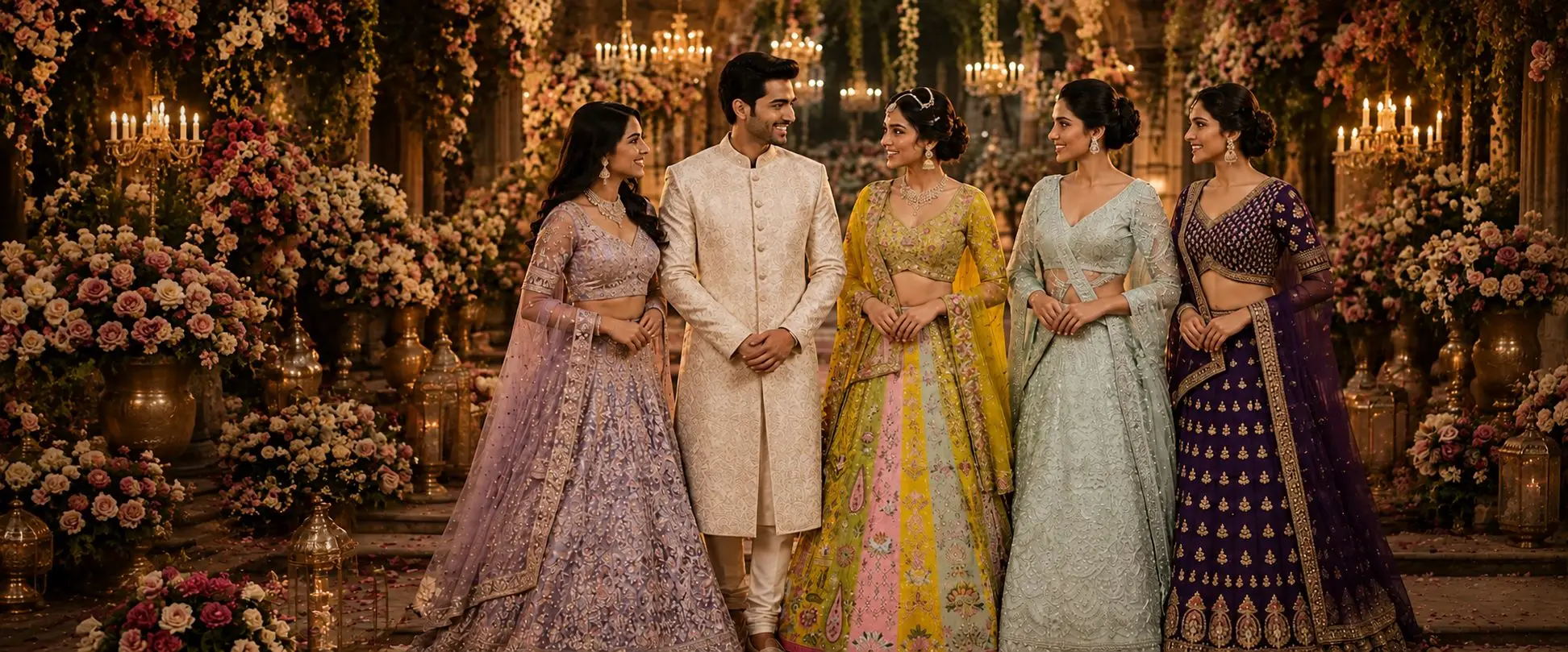 Family wedding and occasion wear rental at Jain Collections Borivali, Mumbai